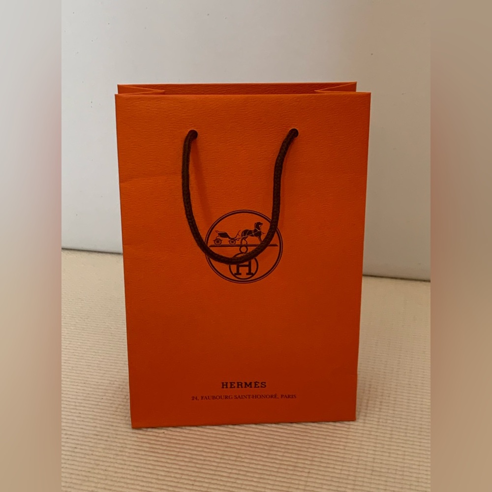 Hermes Small Orange Gift Bag